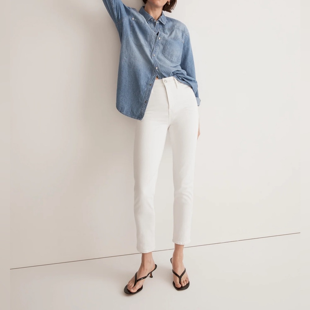 [NEW W/ TAGS] Madewell Petite Stovepipe Jeans - Pure White